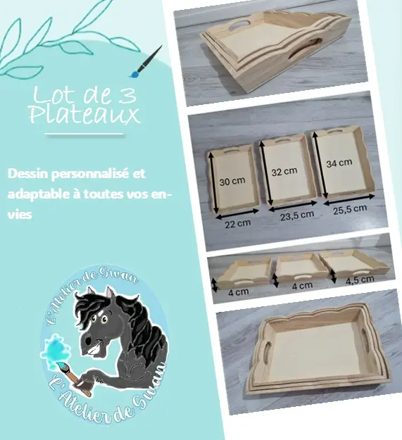 Lot 3 plateaux
